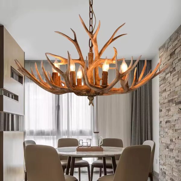 Vintage Antler LED Chandelier